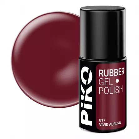 Oja semipermanenta Piko, Rubber, 7ml, 017 Vivid Auburn, [],https:lilarossa.ro