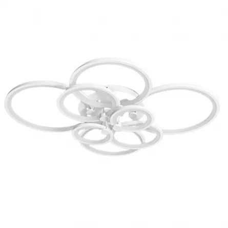 Lustra LED cu telecomanda, 160 W, alba, intensitate reglabila, lumina rece, calda, neutra, 1x8, [],https:lilarossa.ro
