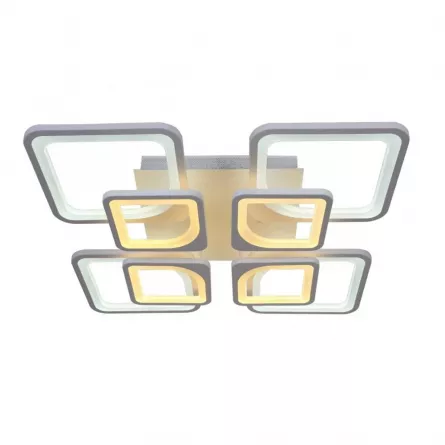 Lustra LED cu telecomanda, 240 W, alba, intensitate reglabila, lumina rece, calda, neutra, [],https:lilarossa.ro