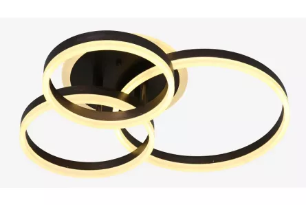 Lustra led cu telecomanda, maro, led reglabil, 160 W, lumina rece, calda, neutra, [],https:lilarossa.ro