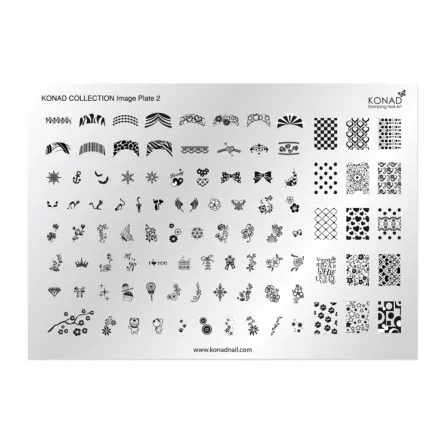 Matrita stampila unghii, Konad, collection image plate 02, [],https:lilarossa.ro