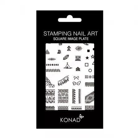 Matrita stampila unghii, Konad, square image plate 06, [],https:lilarossa.ro