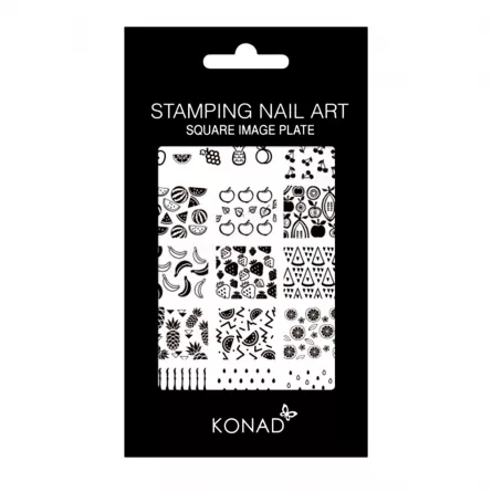 Matrita stampila unghii, Konad, square image plate 18, [],https:lilarossa.ro