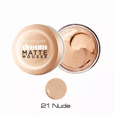 Maybelline DREAM MAT MOUSSE 21 NUDE, [],lila-rossa.ro