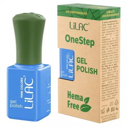 Oja semipermanenta Lilac OneStep Hema Free Basic 004, [],https:lilarossa.ro