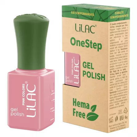 Oja semipermanenta Lilac OneStep Hema Free Nude 014, [],https:lilarossa.ro