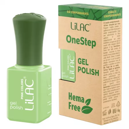 Oja semipermanenta Lilac OneStep Hema Free Pastel 035, [],https:lilarossa.ro