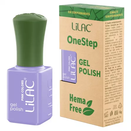 Oja semipermanenta Lilac OneStep Hema Free Pastel 037, [],https:lilarossa.ro