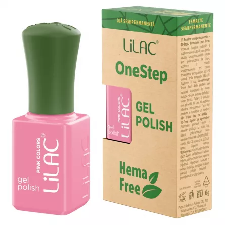 Oja semipermanenta Lilac OneStep Hema Free Pink 061, [],https:lilarossa.ro