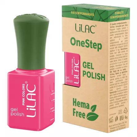 Oja semipermanenta Lilac OneStep Hema Free Pink 064, [],https:lilarossa.ro