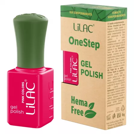 Oja semipermanenta Lilac OneStep Hema Free Pink 069, [],https:lilarossa.ro
