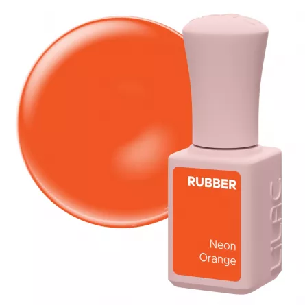 Oja semipermanenta Lilac Rubber Neon Orange 6 g, [],https:lilarossa.ro