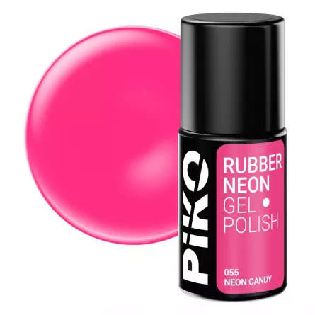 Oja semipermanenta Piko Rubber Neon Candy 7 g, [],https:lilarossa.ro