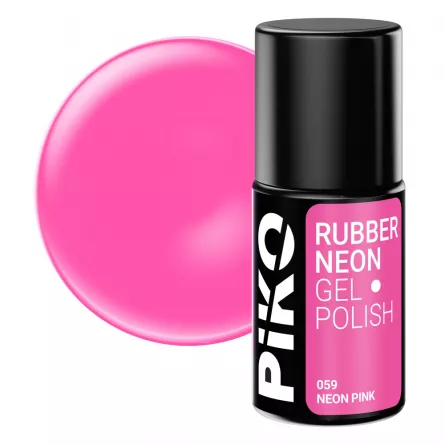 Oja semipermanenta Piko Rubber Neon Pink 7 g, [],https:lilarossa.ro