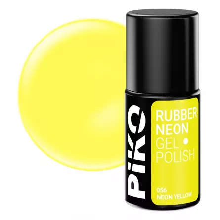 Oja semipermanenta Piko Rubber Neon Yellow 7 g, [],https:lilarossa.ro