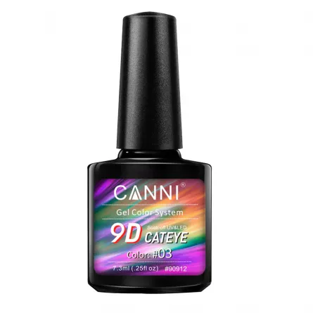 Oja semipermanenta Canni, 9D Cat Eye, 7.3 ml, nuanta 03, [],https:lilarossa.ro