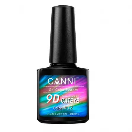 Oja semipermanenta Canni, 9D Cat Eye, 7.3 ml, nuanta 12, [],https:lilarossa.ro