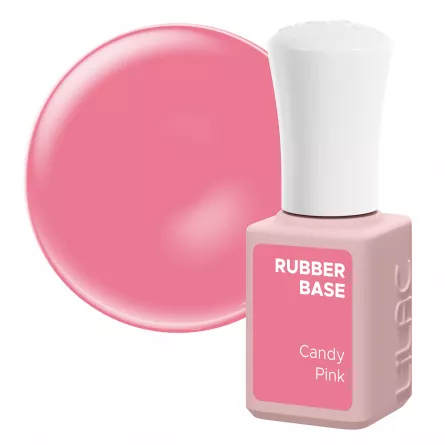 Oja semipermanenta Lilac Rubber Base, Candy Pink, 6 g, [],https:lilarossa.ro