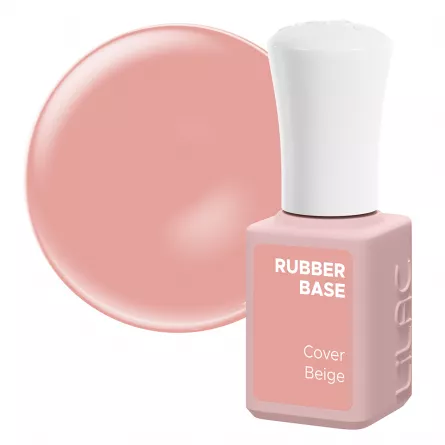 Oja semipermanenta Lilac Rubber Base, Cover Beige, 6 g, [],https:lilarossa.ro