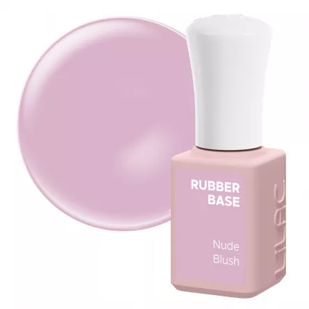Oja semipermanenta Lilac Rubber Base, Nude Blush, 6 g, [],https:lilarossa.ro