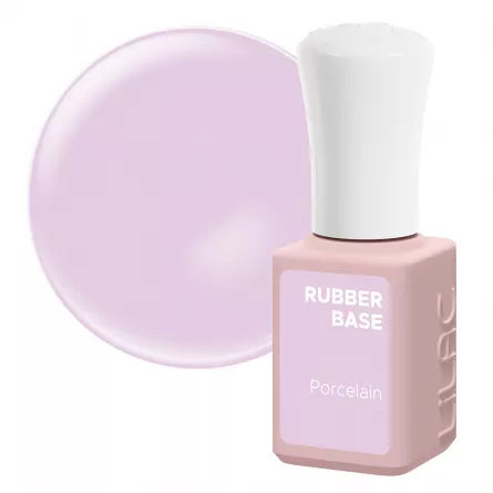 Oja semipermanenta Lilac Rubber Base, Porcelain, 6 g, [],https:lilarossa.ro