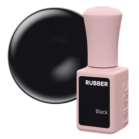 Oja semipermanenta Lilac Rubber Black 6 g, [],https:lilarossa.ro