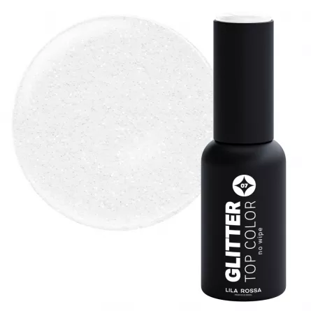 Oja semipermanenta Lila Rossa, Glitter top color, Twinkle, 7 ml, [],lilarossa.ro
