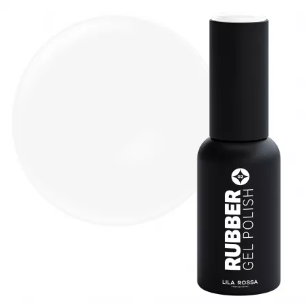 Oja semipermanenta, Lila Rossa, Rubber, 002 White lucios, 7 ml, [],https:lilarossa.ro