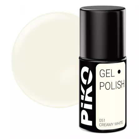 Oja semipermanenta Piko, 7 g, 051 Creamy White, [],https:lilarossa.ro