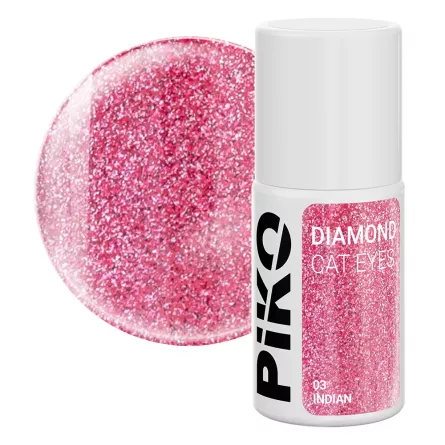 Oja semipermanenta Piko, 7 ml, Diamond Cat Eyes, 03 Indian, [],https:lilarossa.ro