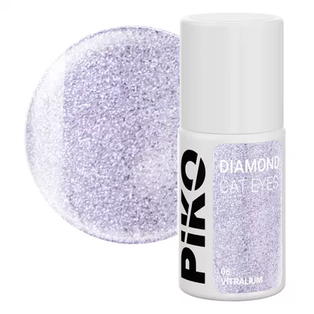 Oja semipermanenta Piko, 7 ml, Diamond Cat Eyes, 06 Vitralium, [],https:lilarossa.ro
