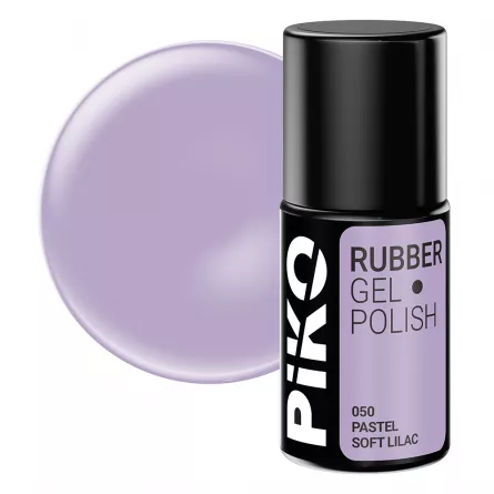 Oja semipermanenta Piko, Rubber, 7 ml, 050 Pastel Soft Lilac, [],https:lilarossa.ro
