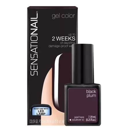 Oja semipermanenta SensatioNail Black Plum 7.39 ml, [],https:lilarossa.ro