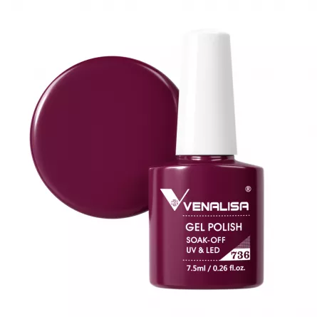 Oja semipermanenta Venalisa, 7.5 ml, nuanta 736, [],https:lilarossa.ro