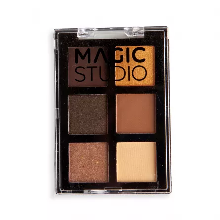 Paleta farduri, Magic Studio, 6 nuante, Brown, [],https:lilarossa.ro