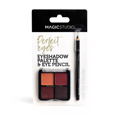 Paleta farduri si creion de ochi, Magic Studio, Red, [],https:lilarossa.ro
