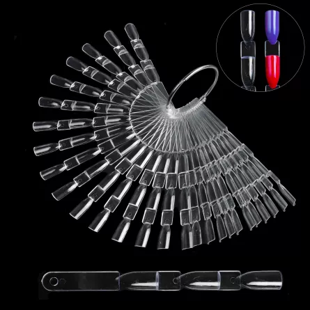 Paletar expunere culori, tipsuri unghii false 50 culori, Transparent, [],https:lilarossa.ro