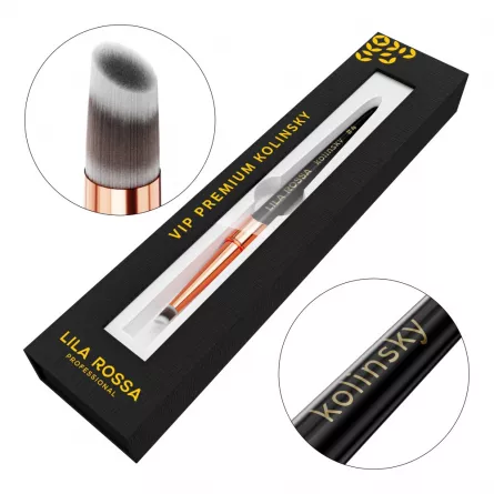 Pensula unghii Slant Ombre Lila Rossa VIP Premium Kolinsky #4, [],https:lilarossa.ro