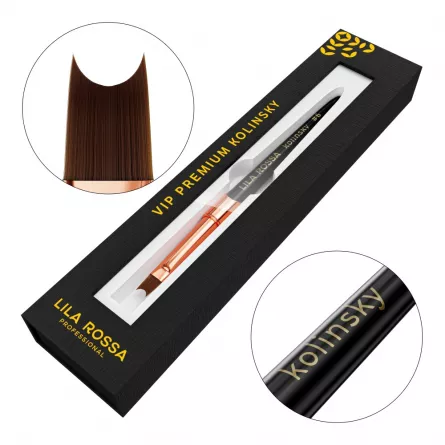 Pensula unghii u shape brush french lila rossa kolinsky #6, [],https:lilarossa.ro