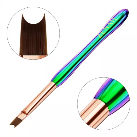 Pensula unghii french Zenail Chameleon #4 U shape, [],https:lilarossa.ro