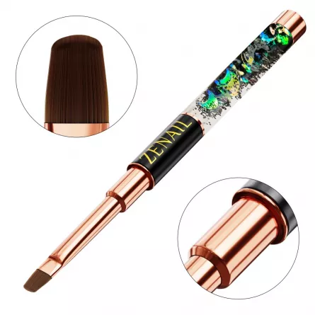 Pensula unghii limba de pisica Zenail Ocean #6, [],https:lilarossa.ro