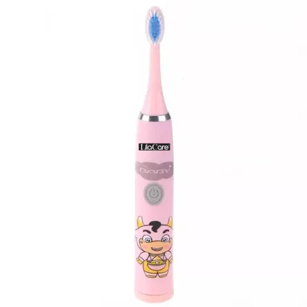 Periuta de dinti pentru copii, Lila Care, cu 5 capete, roz, [],https:lilarossa.ro