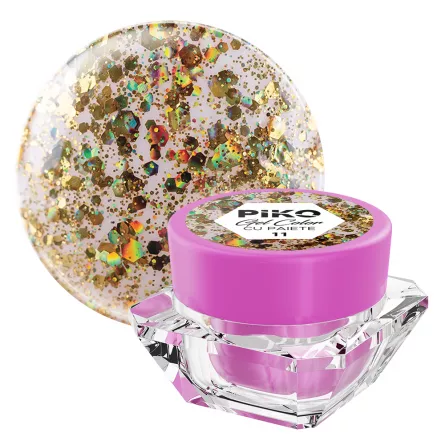 Gel color UV cu paiete Piko, 5g, 11, [],https:lilarossa.ro