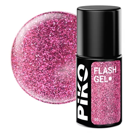 Oja semipermanenta Piko, Flash Gel, 7 g, 05 Rose, [],https:lilarossa.ro