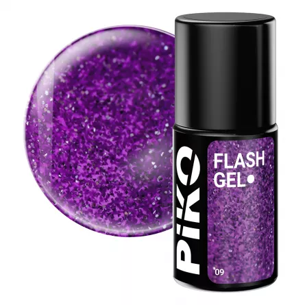 Oja semipermanenta Piko, Flash Gel, 7 g, 09 Purple, [],https:lilarossa.ro