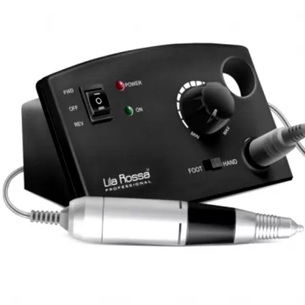 Pila electrica, freza unghii, Lila Rossa, neagra, 35.000 rpm, 25 W, [],https:lilarossa.ro