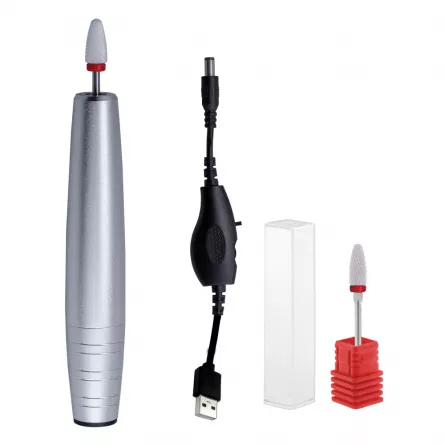 Pila electrica, freza unghii, miley, 25.000 rpm, gri, [],https:lilarossa.ro