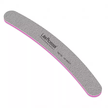 Pila unghii Lila Rossa, banana, gri, granulatie 100/100, [],https:lilarossa.ro