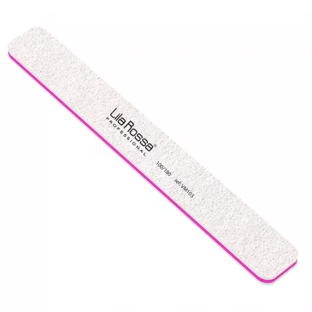 Pila unghii Lila Rossa, dreptunghiulara, alba, granulatie 100/180, [],https:lilarossa.ro