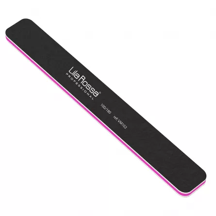 Pila unghii Lila Rossa, dreptunghica, neagra, granulatie 100/180, [],https:lilarossa.ro